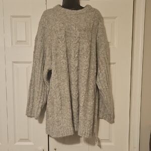 Topshop Soft Gray Cowl Neck Sweater